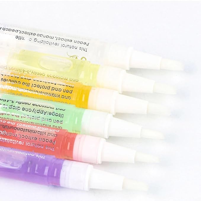 Yimart 4pcs 15 Smell Nail Nutritional Oil Pen Liquid,Nail Cuticle Oil Pen,Nail Oil,Anti-barb Nail Edge Nutritional Oil, Finger Edge Oil,Female Nail Care Tool (Jasmine, 2ML)