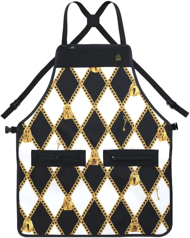 King Midas Barber Cape and Apron - Polyester Cotton Hair Cutting Cape and Barber Apron