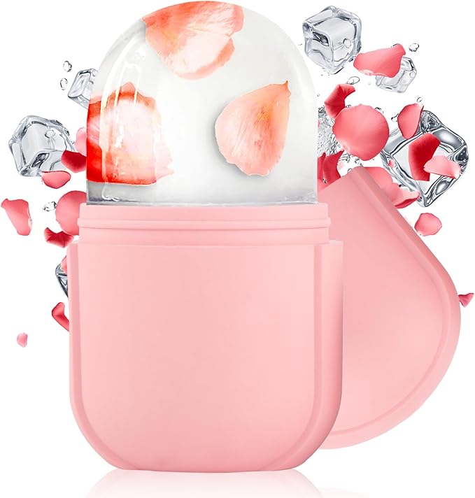 Ice Face Roller Massager for Face, Eyes, and Neck - Reusable Silicone Ice Cube Mold for Natural Skin Care, De-Puff Eye Bags, Reduce Migraine Pain | Facial Beauty Ice Roller