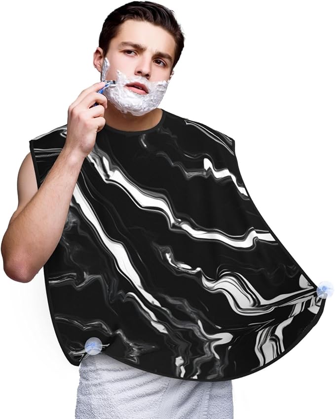 Ice Hockey Print Print Beard Bib Shaving Apron, Beard Hair Trimming Cape Gift For Dad