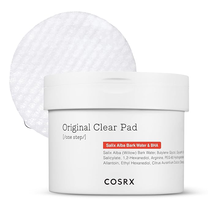 COSRX BHA Toner Pads, 70 Sheets, Exfoliating Pads for Dead Skin & Blackheads, Minimize Pores, Prevent Breakouts, Improve Skin Texture, Korean Skin Care