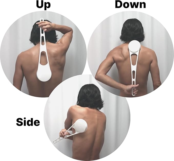 SELYBACK Silken-Smooth Back Lotion Applicator with Long Handle & 2 Replaceable Heads - Delivers an Effortless, Flawless Glide for Hard to Reach Skin