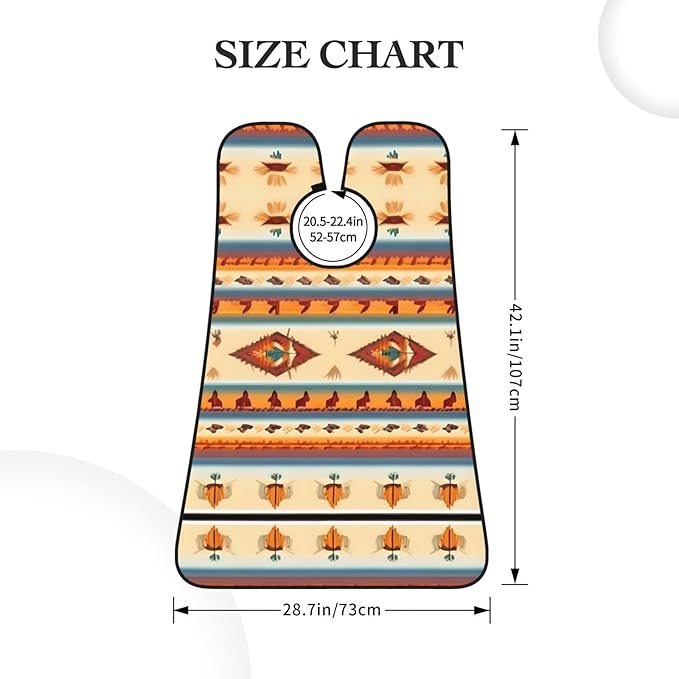 Native American Print Beard Bib Apron For Men, Beard Hair Catcher For Men Shaving Trimming,Beard Cape Cloth, Black