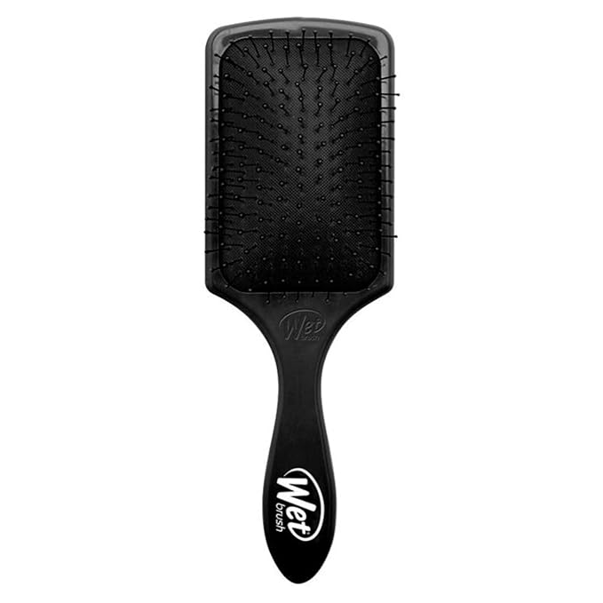 Wet Brush Paddle Detangler Hair Brush, Black, Ultra-Soft IntelliFlex Bristles with AquaVent Design, Great For Treatment & Mask Application, Women, Men, Wet, Dry and Damaged Hair
