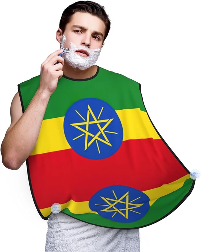 Flag Of Georgia Print Beard Bib Shaving Apron, Beard Hair Trimming Cape Gift For Dad