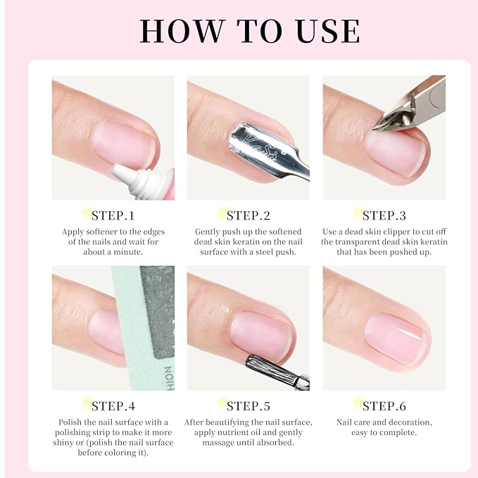 Nail Cuticle Remover Liquid Pen 2PCS – Gentle Plant-Based Formula, No Nip No Cut, Easy Push-Out Design for Home & Salon Nail Cuticle Care