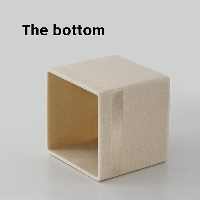 Tissue Box Cover Square, Resin Facial Tissue Holder Covers Cube Toilet Paper Holder Case Dispenser Home Decorative for Bathroom Kitchen Bedroom Living Room Office (Beige)