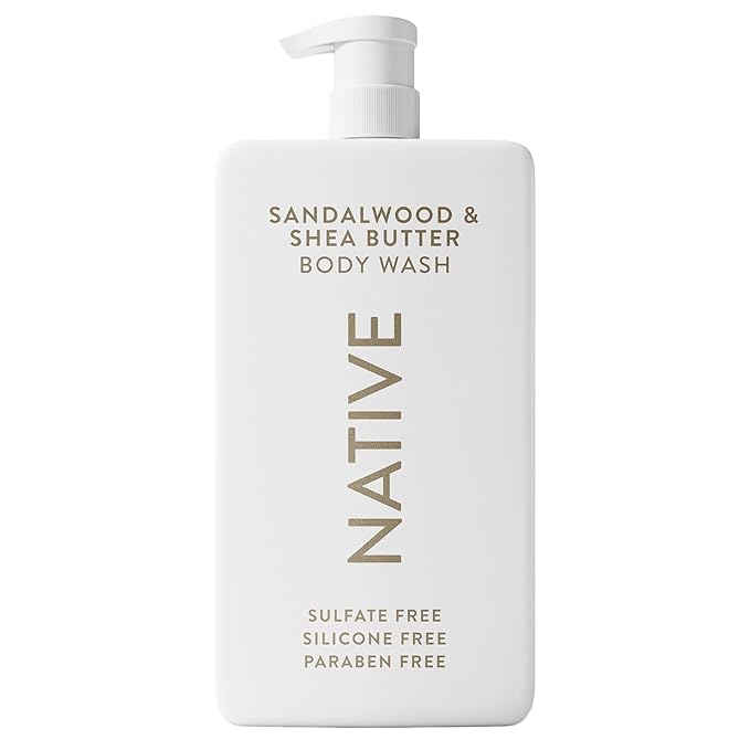 Native Sulfate Free Body Wash Contains Naturally Derived Ingredients | for Women & Men | Sandalwood & Shea Butter, 36 oz