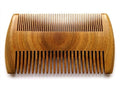 Green Sandalwood Beard Comb, 4" Long Two Sides, Handmade Natural No Static Comb with Aromatic Scent for Long and Short Beards, Mustache Comb, Pack of 1 Pcs