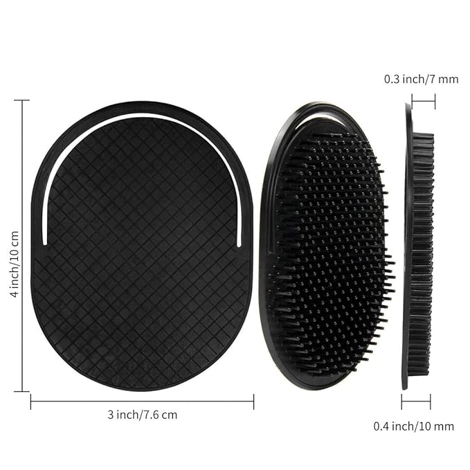 6Pcs shampoo pocket comb massage hair comb pocket palm brush comb portable hair comb beard comb creative scalp brush pocket combs for men and pets (6PA)