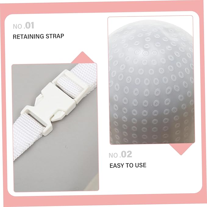 Highlight Cap Highlight Caps for Hair, Soft Comfortable Silicone Hair Highlighting Cap with Adjustable Strap, Reusable Dye for Dyeing Salon