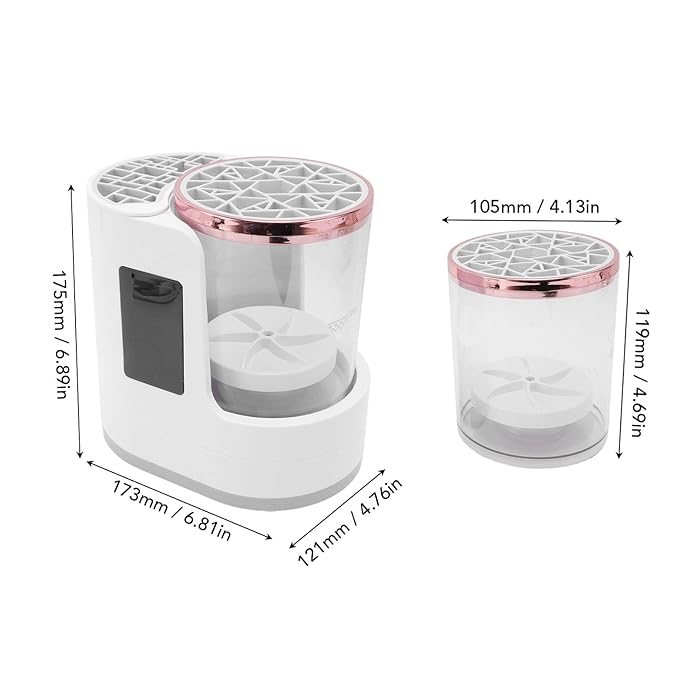 Electric Makeup Brush Cleaner Machine, Portable Automatic 2H 5H Drying Timer USB Cosmetic Brushes Cleaner Tool for All Size Beauty Makeup Brush Set, Contour, Eyeshadow
