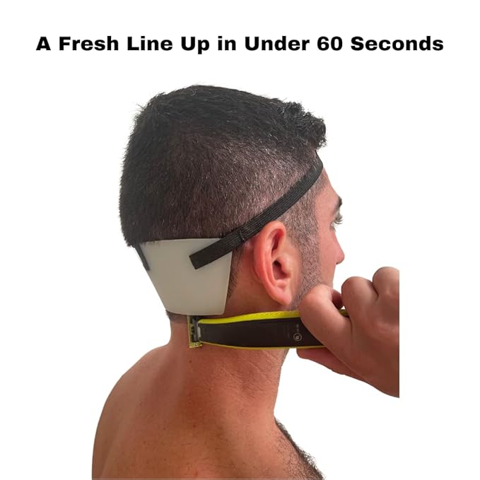 EdgUp 2.0 Professional Barber Neckline Shaving Template | Fade & Lineup Hair Cutting Guide | DIY Haircut Stencil Tool | Hands-Free Neck Trimmer Guide | Flexible Silicone for Men's Grooming