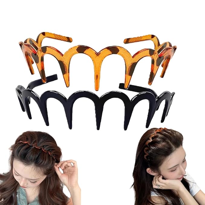Zig Zag Headband for Women Men Comfortable & Wide Headbands for Yoga Gym Washing Face Workout Daily Use Classic 90s Plastic Hair Bands for Girls Teens | Cute Fashion Hair Accessories Gift & Valentine