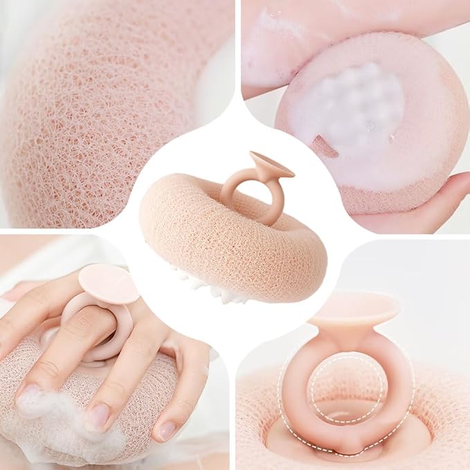 Super Soft Sunflower Suction Cup Bath Ball, 2026 Upgraded 2-in-1 Sunflower Bath Ball Exfoliating Bath Sponge Cleaning Brush, Sponge Mesh Pouf Shower Ball for Women, Men Shower (Colorful-8)