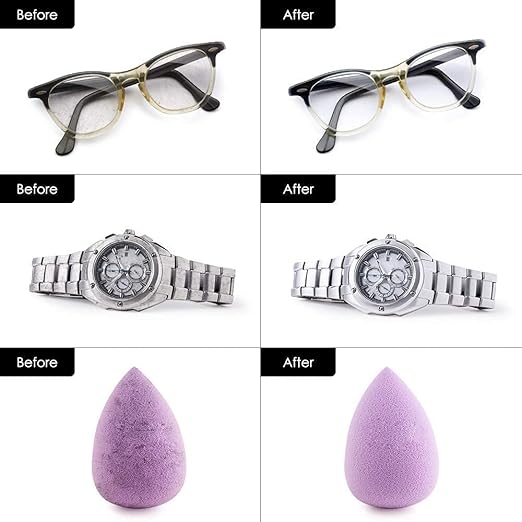 Ultrasonic Jewellery Cleaner, 600ml Sonic Jewellery Bath Machine with Cleaning Basket and Watch Stand- Stainless Steel Tank & Digital Timer -for Jewelry Glasses Watch Metal Coins Dentures