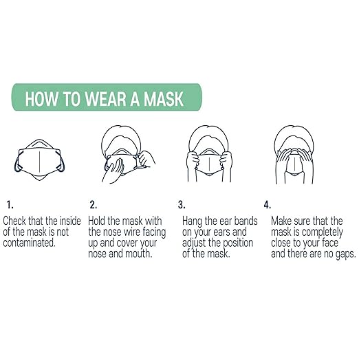 akgk KN95 Face Masks 50 Pack, 5-Ply Disposable Pink Face Mask Against PM 2.5 Smoke and Dust