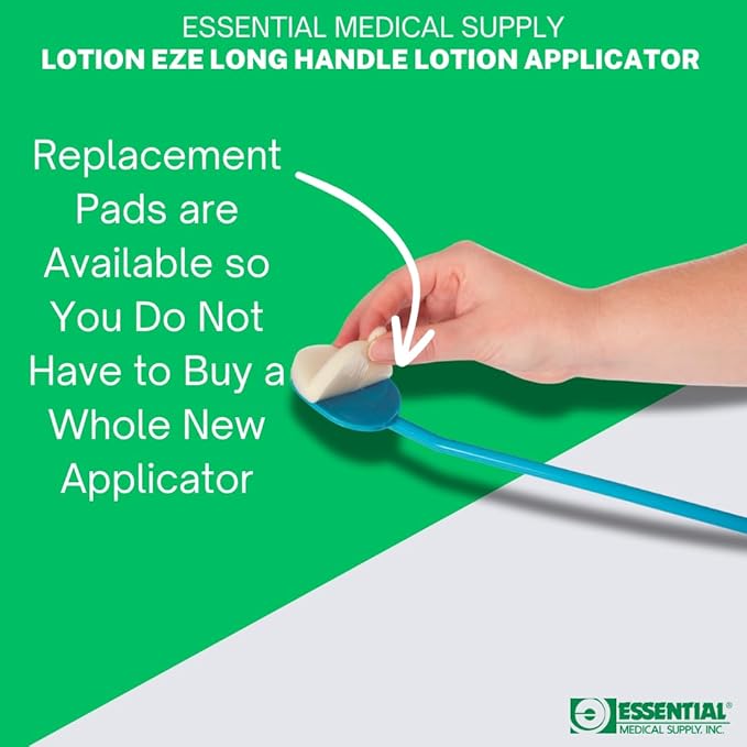 Essential Medical Supply Lotion EZE Long Handle Lotion Applicator with Sponge in a Pack of 2 - Perfect for Applying Sunscreen and Lotion to Back and Hard-to-Reach Areas