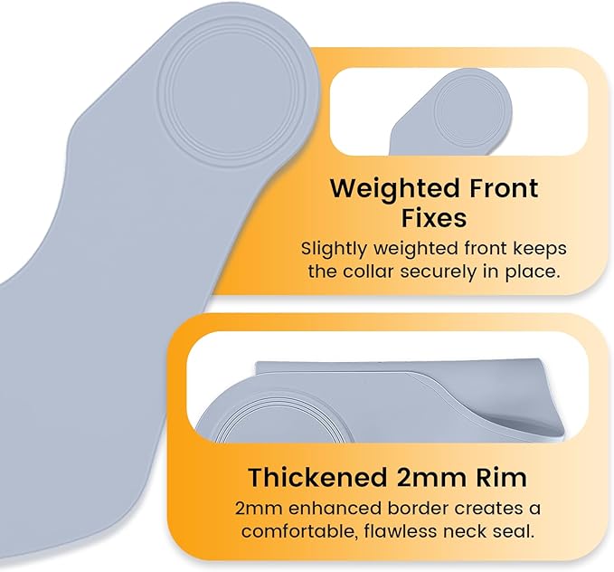 Wokyo Silicone Hair Cutting Collar, Non-slip Hair Cutting Mat Haircut Cape Catcher Neck Wrap Guard Neck Fitting Accessories