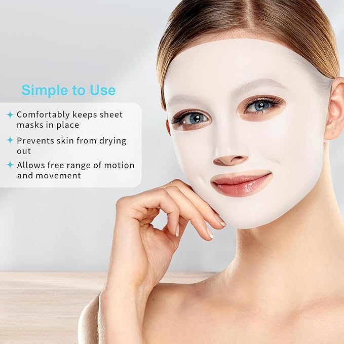 Ice Face Mask and Silicone Cover Set, Cooling Face Mask for Pain Relief, Migraine & Wisdom Tooth Surgery Reusable, Hot and Cold Ice Mask for Women Puffiness Swelling Beauty Spa