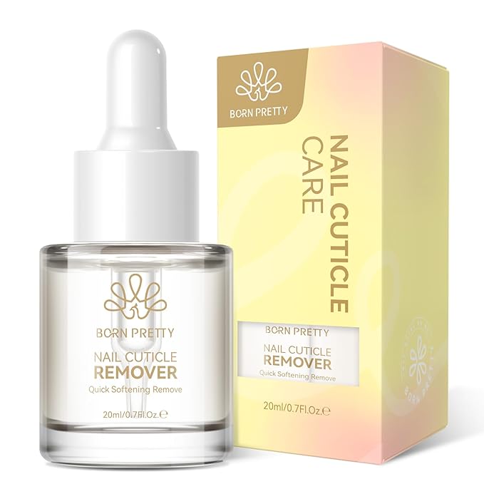 Born Pretty Cuticle Remover,20ML Professional Cuticle Softener & Remover for Hand,Foot & Nail Care,Nourishing & Moisturizing Dry Cuticles,Salon Quality Manicure & Pedicure Supplies