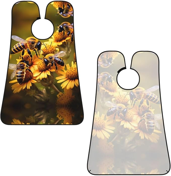 Abstract Paint Splashes Print Beard Bib Shaving Apron, Beard Hair Trimming Cape Gift For Dad