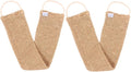 Happyyami 2pcs Back Scrubber Strap Ramie Jute Bath Exfoliator Wash Towel for Shower Gentle Skin-Friendly Design for Daily Use for Home Travel