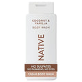 Native Body Wash Contains Naturally Derived Ingredients | For Women & Men, Sulfate, Paraben, & Dye Free Leaving Skin Soft and Hydrated | Coconut & Vanilla 18 oz