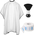 hair cutting cape set, salon barber cape with duster brush and disposable barber neck strip Salon Barber Cape for Men, Women