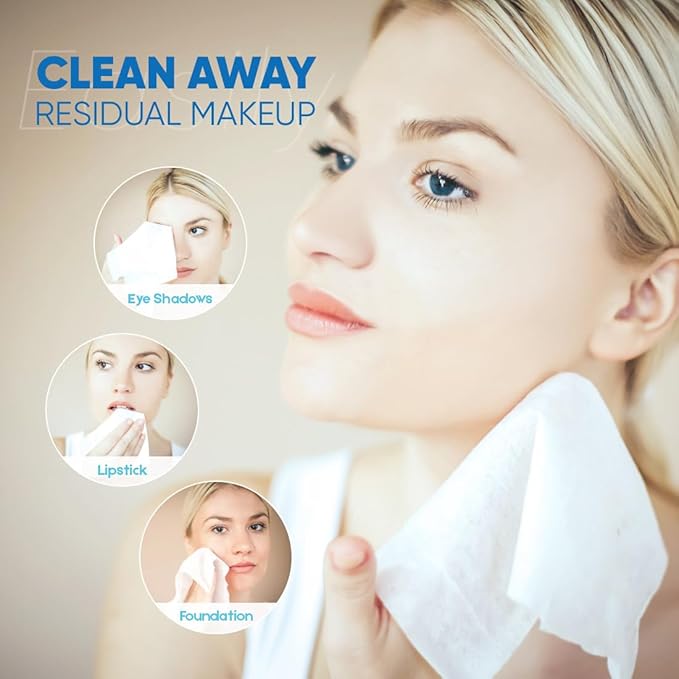 Orighty Disposable Face Towel, Biodegradable Clean Facial Towels, Super Soft Makeup Remover Wipes, Absorbent Facial Wash Cloth for Makeup Removing, Facial Cleansing, Nursing, Outdoor, 600 Count