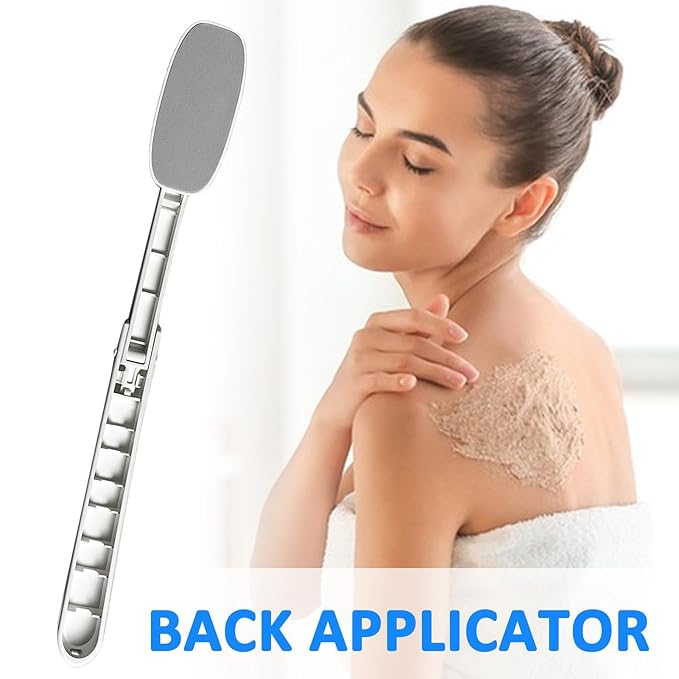 Generic 2Pcs Lotion Applicator for Back | Back Cream Applicator | Foldable Long Handled Oils Sun Cream Applicator | Back Lotion Applicator | Back Applicator for Cream, Gray