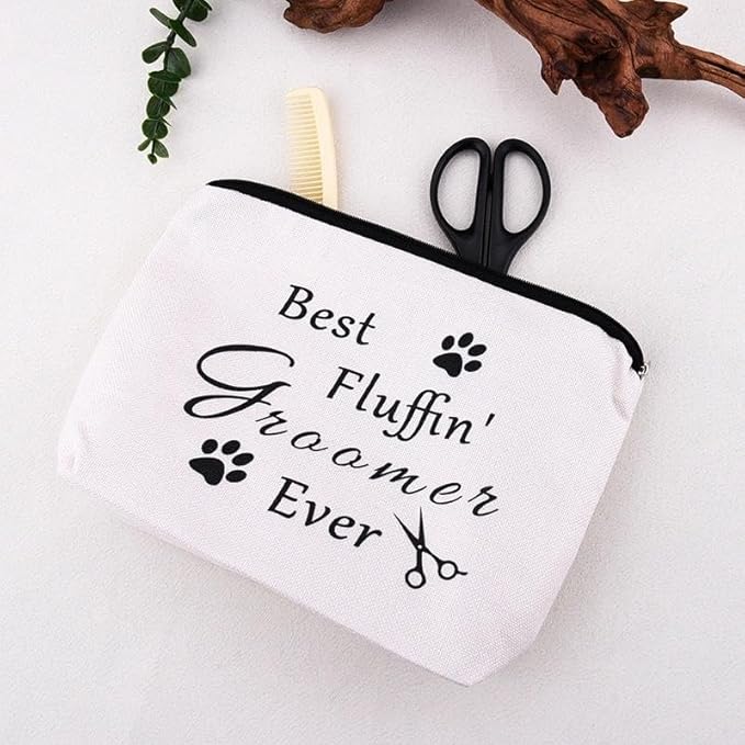 yaozeio Dog Pet Groomer Gift Bag for Women Pet Grooming Bag for Dogs Groomers Birthday Christmas Gifts for Daughter Son Pet Grooming Storage Pouch for Sister Cat Lover Dog Groomer Travel Case