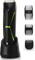 Electric Body Hair Trimmer for Men: Manscape Ball Trimmer Waterproof Pubic Hair Groomer Cordless Rechargeable Groin Shaver Replaceable Blade Wet/Dry Hygiene Razor Portable Body Grooming Travel