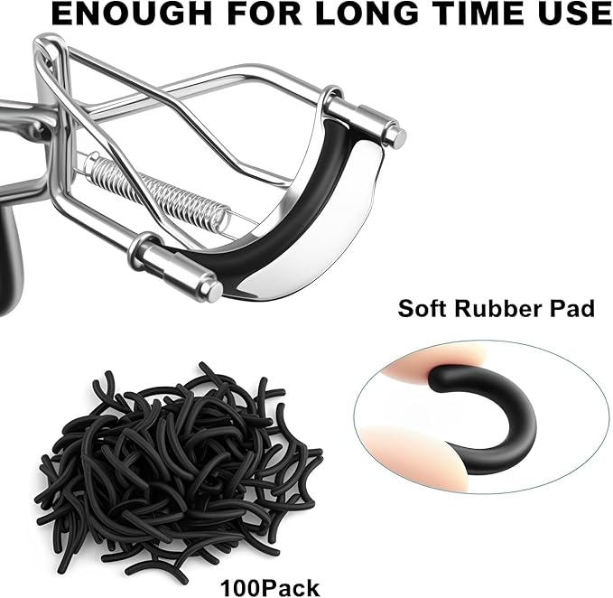 Compatible with Shiseido Eyelash Curler Refill Pads,30Pack Silicone Eye Lash CurlerRefills Fit for Shiseido Eyelash Curler,Black.
