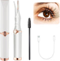 Heated Eyelash Curler, Mini Electric Eyelash Curler, Portable Makeup Electric Eyelash Curling, USB Rechargeable Finalize Eyelash Tool Beauty Tools for Women (White)