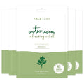 FACETORY K Beauty Face Mask Skin Care - ARTEMISIA REFRESHING RELIEF Sheet Mask with Artemesia Plant Extract | Soothes Redness & Breakouts (5 Pack)