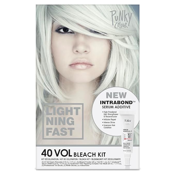 Punky Intrabond™ 40 Vol Bleach Kit, Fast Bleaching Action for Brighter Hair