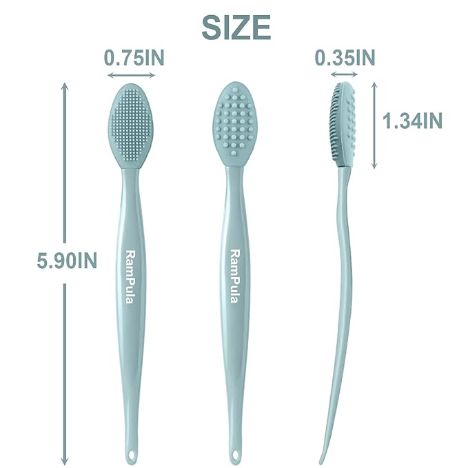 Blackhead Remover Tool, 3-in-1 Face Scrubber, Silicone Scrub Lip Brush, Double Side Lip Exfoliating, Nose Clean Blackhead Removal Brushes (3 Pcs Lip Scrub Brush)