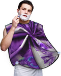 Rabbit Background Print Beard Bib Shaving Apron, Beard Hair Trimming Cape Gift For Dad