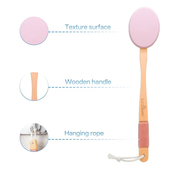 Lotion Applicator for Back Self Elderly with 4 Replaceable Pads & Long Curved Handle, Sunscreen Applicator for Kids, Seniors, Women to Apply Skin Creams, Ointment, Moisturizers and Self-Tanning Lotion
