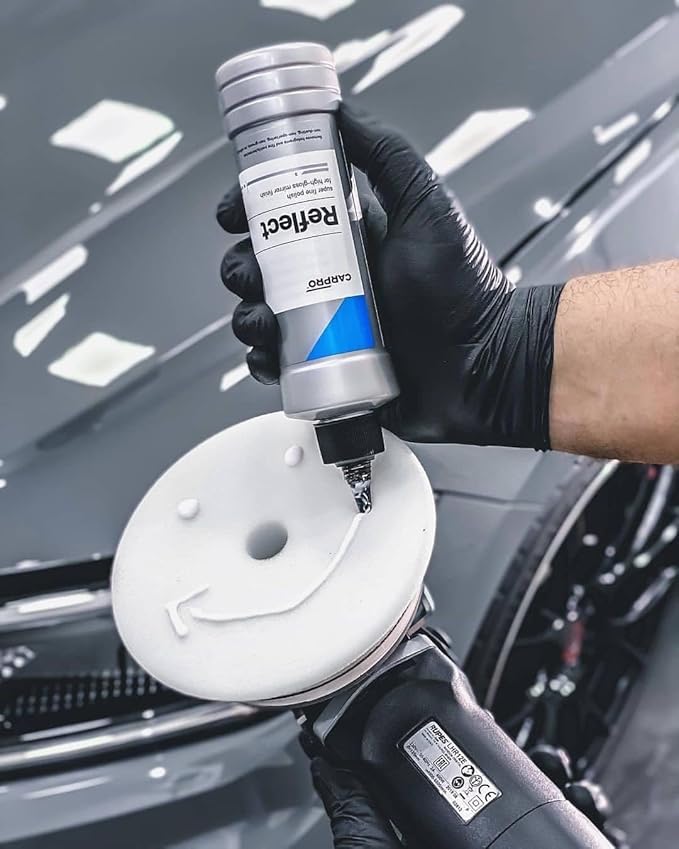 CARPRO Reflect High Gloss Finishing Polish - Reflective & Glossy Finish Without Durable Fillers, Silicones, Waxes, Polymers, or Teflon - Body Shop Safe, No Dusting. Rotary & Dual Action - Liter (34oz)