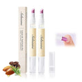 45° Ceramic Cuticle Oil Pusher Pen Dual-action Cuticle Oil Pen Gently Exfoliates and Nourishes Nails Suitable for Hangnails, Dryness, Cracks Nails Moisturises, Strengthens and Adds Shine,2ml*2