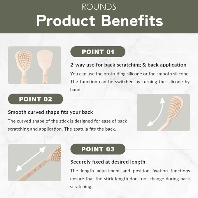Back scracher Lotion applicator Cream applicator (baige)