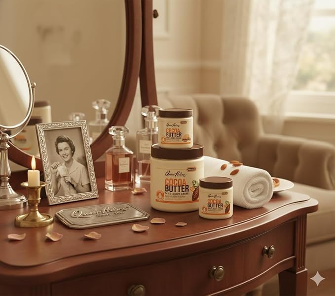 Queen Helene Cocoa Butter Creme – Deep Hydrating Cocoa Butter Formula for Smooth Radiant Skin | 15 oz Jar | 3 Pack