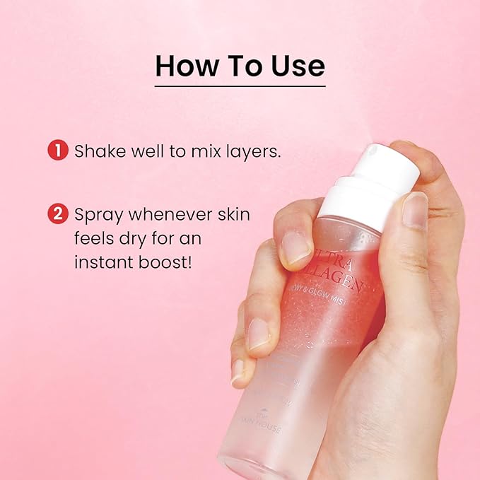 Ultra Collagen Ampoule Face Mist for Dewy & Radiant Skin – Hydrating Korean Skincare Spray with Niacinamide & Retinol, Lightweight Moisture Glow Mist, 2.70 fl.oz