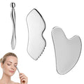 3 Pcs Stainless Steel Gua Sha Facial Tools & Eye Cream Applicator Metal Guasha Set For Face Body,Gua Sha Facial Tools,Stainless Steel Gua Sha,Metal Gua Sha For Face Sculpting, Metal Gua Sha Skin Care