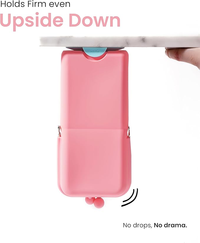 APT 1101 Makeup Brush Holder Travel Cosmetic Bag with Suction Base, Portable Cosmetic Organizer for Travel & Home, Organizer for Brushes, Beauty Tools & Accessories (Coral)