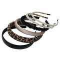 Cuizhiyu 6PK Fashion Headbands for Women Non Slip Cute Pearl Headband Leopard Padded Headbands Black Hair Accessories