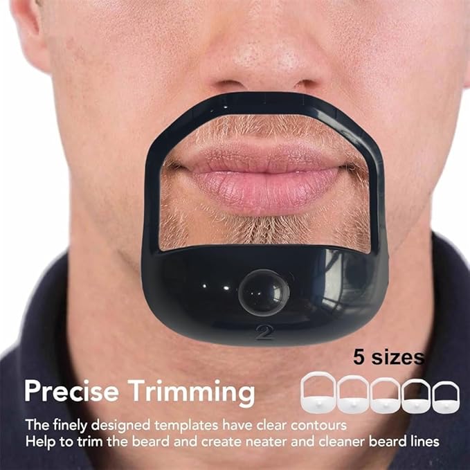 5Pcs Different Shape for Beard,Men's Beard Styling Tools Set,Casual Men's Beauty Care,Men's Beard Trimmer(Black)
