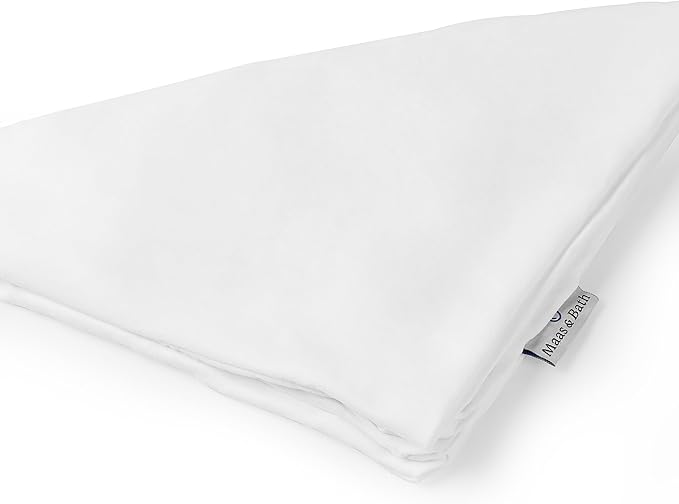 MAAS & BATH Ergo Z Pillowcase - Premium Breathable Pillow Case for Quality Sleep, Made with Machine Washable Non-Peeling Cotton Fabric, Easy-Open Hidden Zipper, Non-Toxic & Odorless
